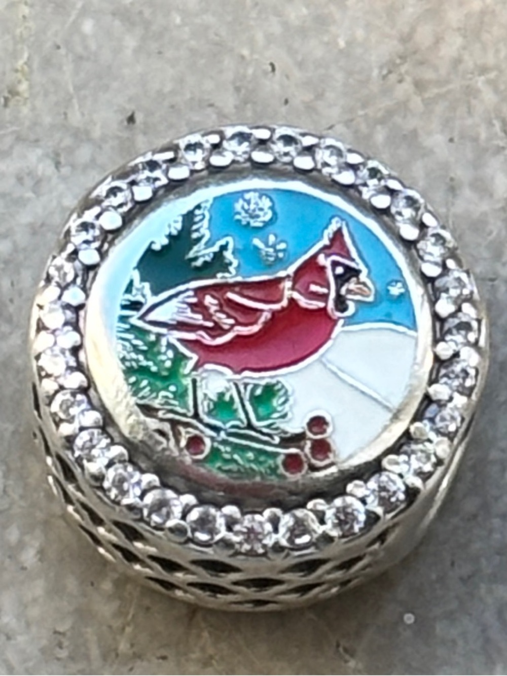 Pandora cardinals angel charm